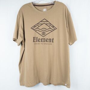 Element Made‎ To Endure Graphic T-Shirt Mens XL Relax Fit Tan Skater Skateboard